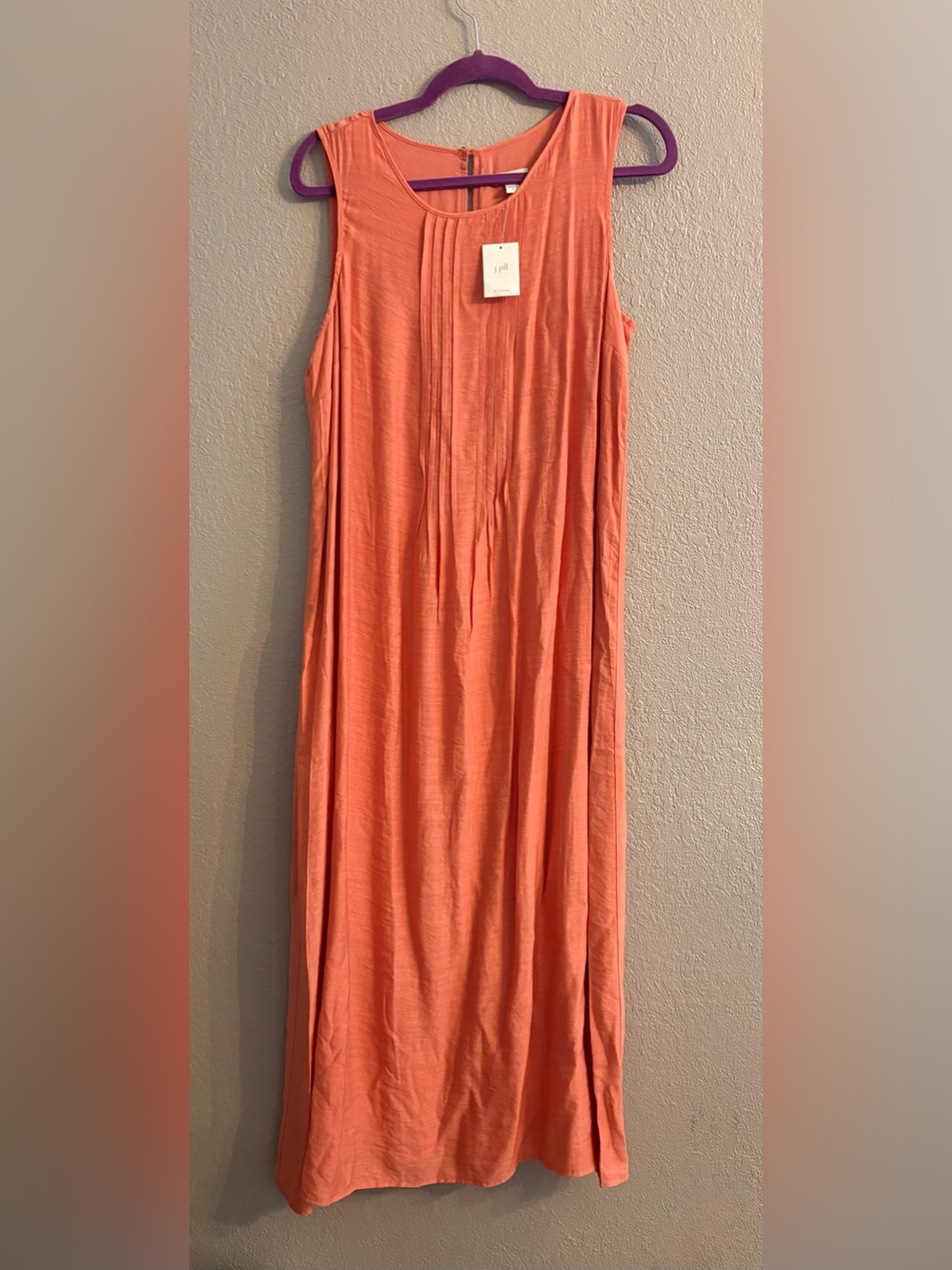 J. Jill Coral Sleeveless Maxi Dress